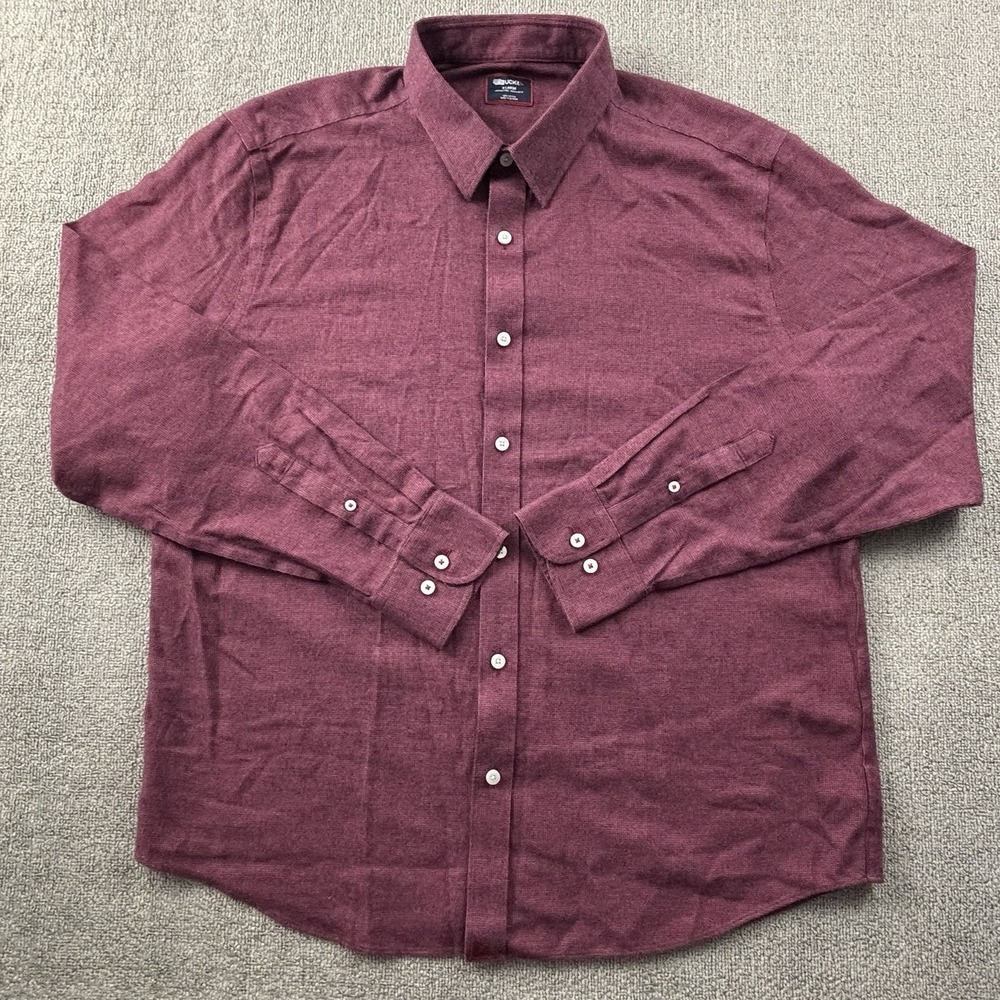 UNTUCKit Shirt Adult Extra Large Red Button Up Long Sleeve Casual Preppy Men's
